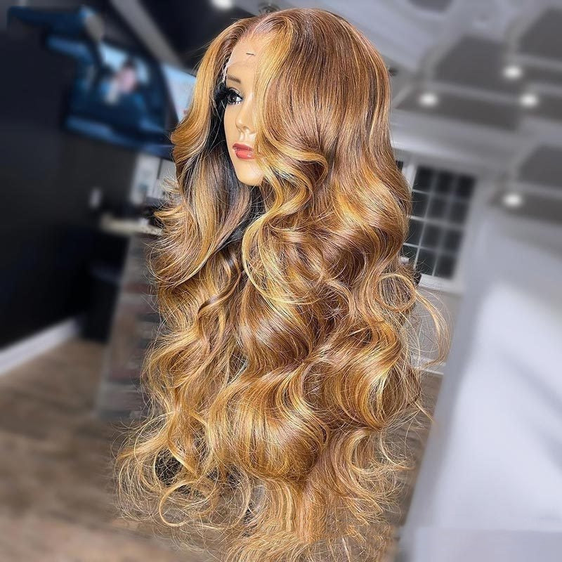 Honey Blonde Body Wave Wig – Premium Human Hair