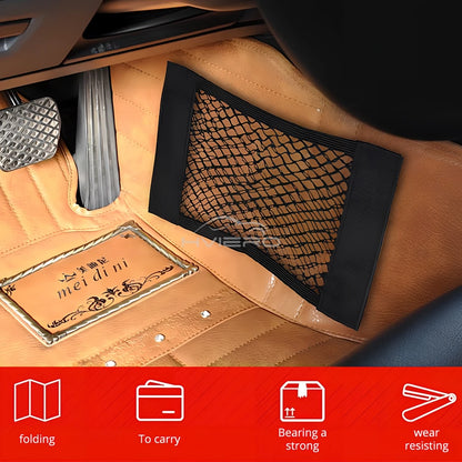 1X Car Back Rear Trunk Organizer Net Mesh Seat Elastic String Magic