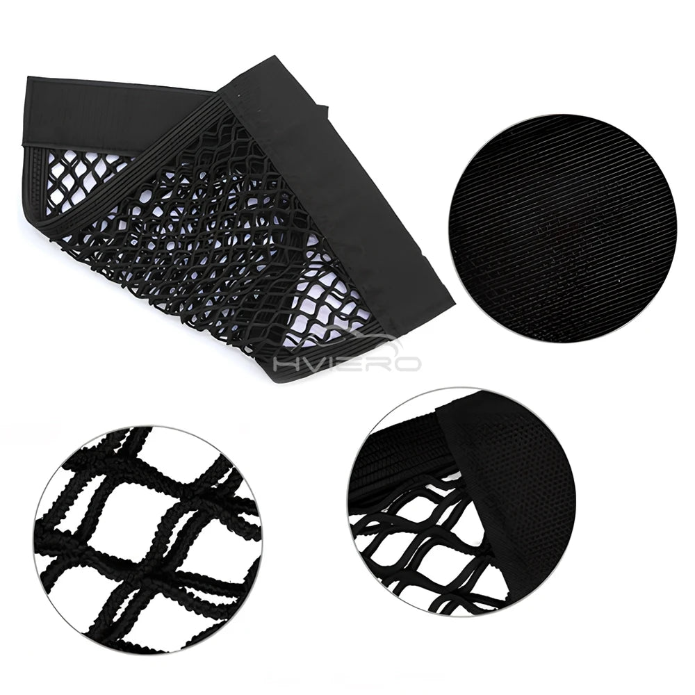 1X Car Back Rear Trunk Organizer Net Mesh Seat Elastic String Magic