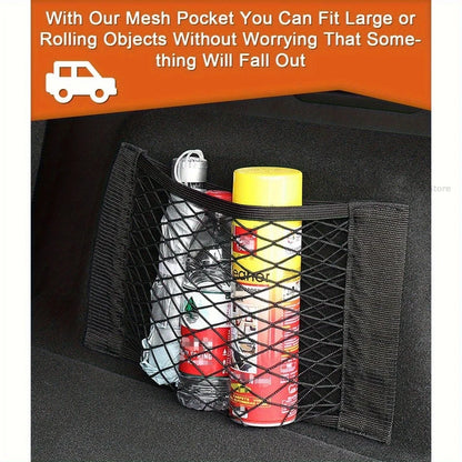 Car Trunk Mesh Organizer Car Tail Storage Net Seat Back Pocket