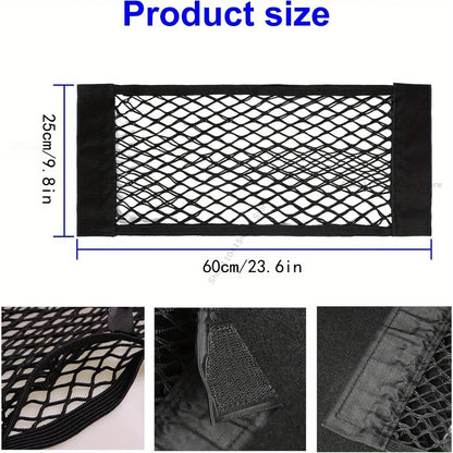 Car Trunk Mesh Organizer Car Tail Storage Net Seat Back Pocket