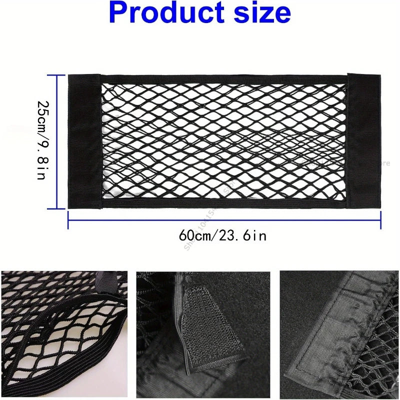Car Trunk Mesh Organizer Car Tail Storage Net Seat Back Pocket