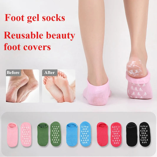 Moisturizing Foot Socks,Silicone Socks for Dry Cracked Feet Women's