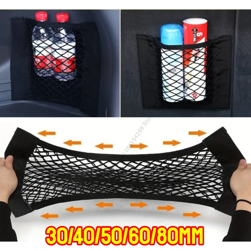 Car Trunk Mesh Organizer Car Tail Storage Net Seat Back Pocket