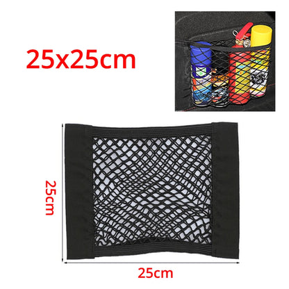 1X Car Back Rear Trunk Organizer Net Mesh Seat Elastic String Magic
