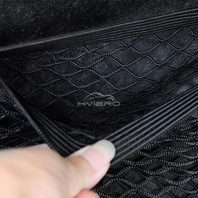 1X Car Back Rear Trunk Organizer Net Mesh Seat Elastic String Magic