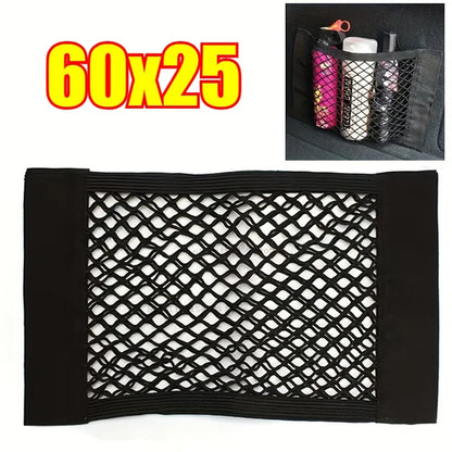 Car Trunk Mesh Organizer Car Tail Storage Net Seat Back Pocket