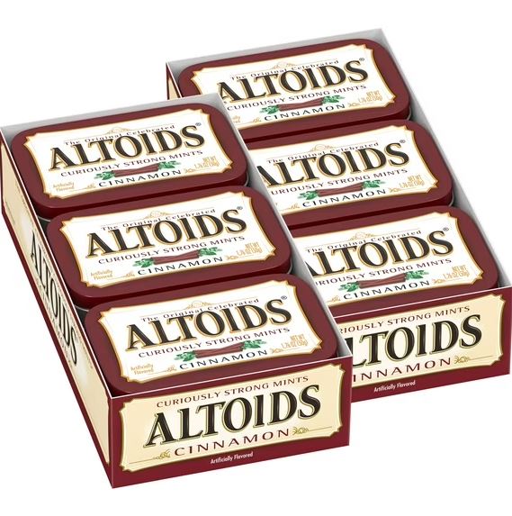 Altoids Cinnamon Mints 12-Pack – Curiously Strong Breath Freshener