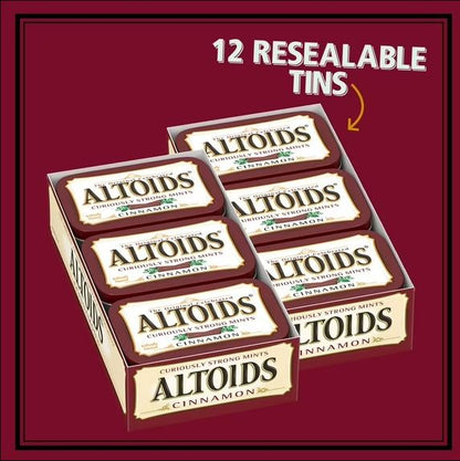 Altoids Cinnamon Mints 12-Pack – Curiously Strong Breath Freshener