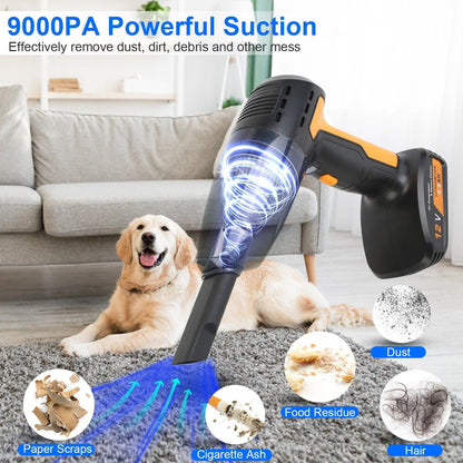 4 In 1 Cordless Car Vacuum Cleaner and Tire Inflator with LED Light