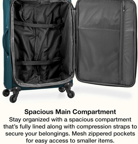 U.S. Traveler Anzio 22" Carry-On Luggage Spinner – Teal