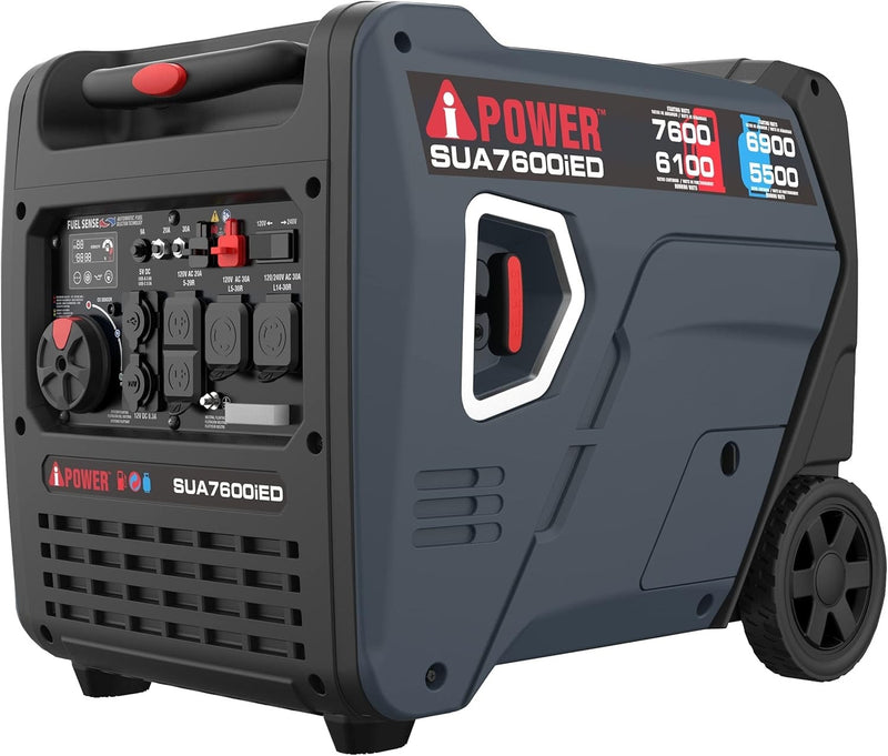 A-iPower 7600W Dual Fuel Quiet Portable Inverter Generator – Electric Start