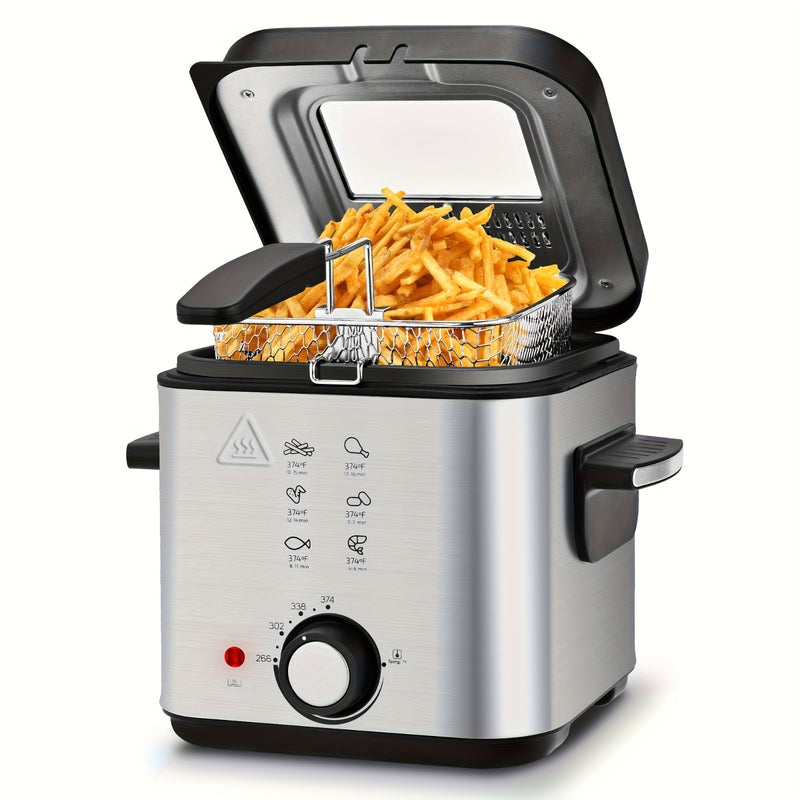 Susteas 1500W Electric Deep Fryer with Basket – Temp Control